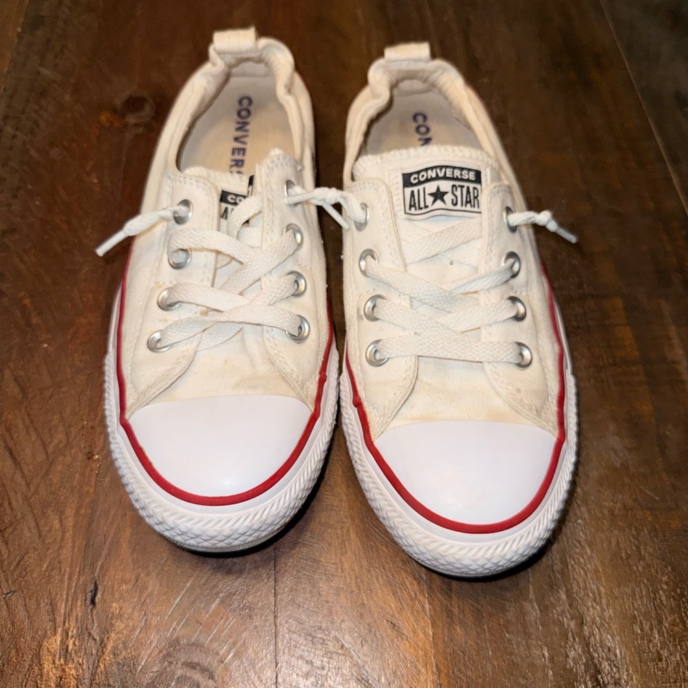 Converse Women's White and Red Sneakers